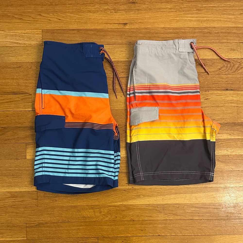 Colorful Striped Board Shorts Set 2